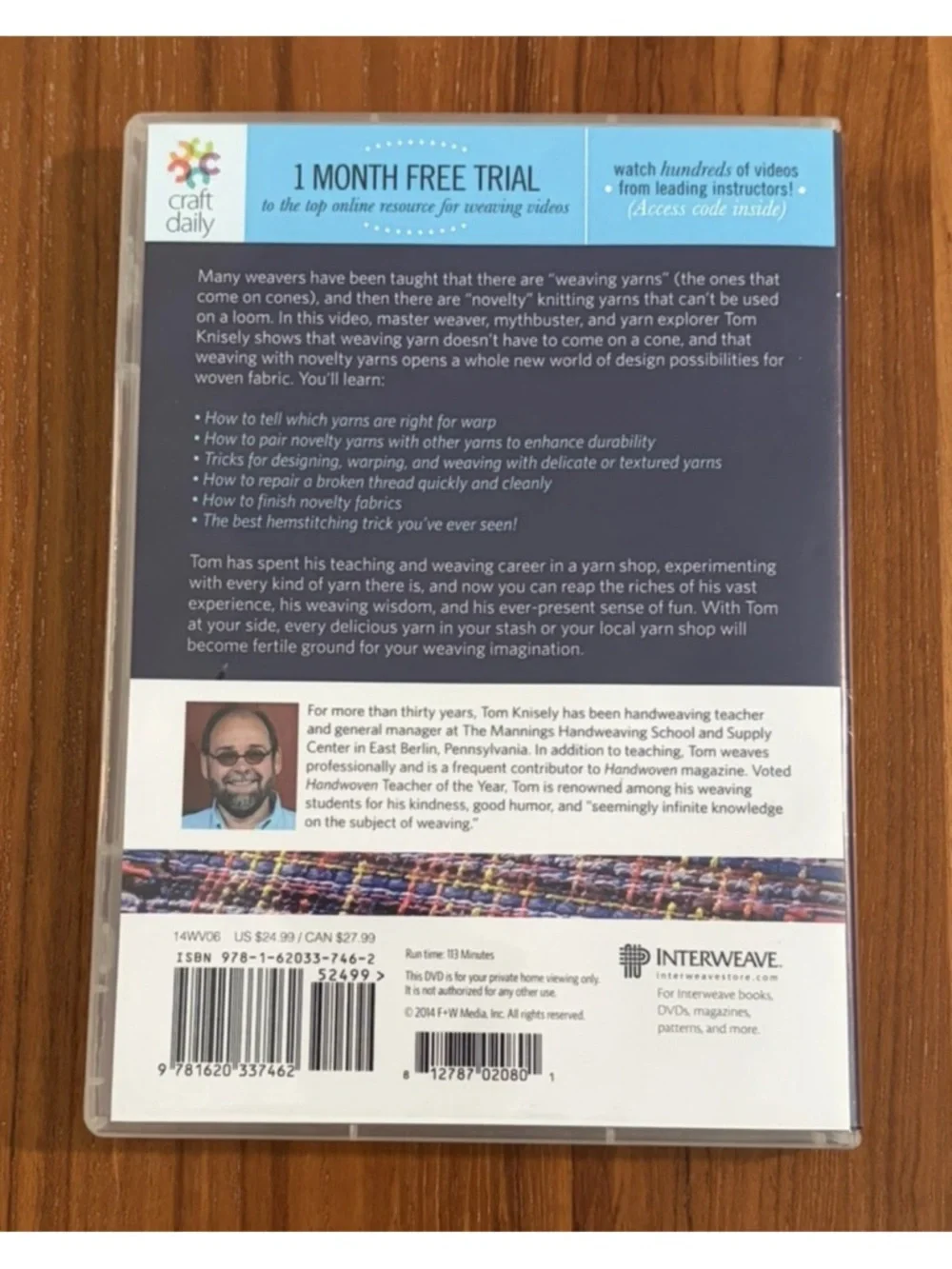 Weaving With Novelty Yarn (DVD) With Tom Knisely Handwoven